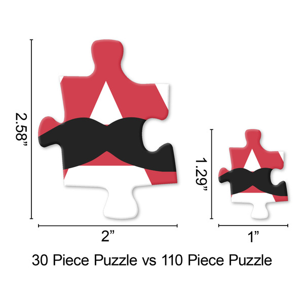 Mustache Print Jigsaw Puzzle - Piece Comparison