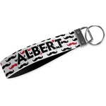 Mustache Print Webbing Keychain Fob - Small (Personalized)