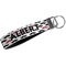 Mustache Print Webbing Keychain FOB with Metal