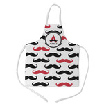 Mustache Print Kid's Apron w/ Name and Initial