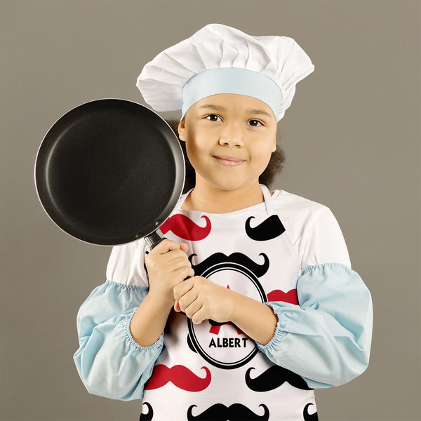 Mustache Print Kid's Aprons - Medium - Lifestyle
