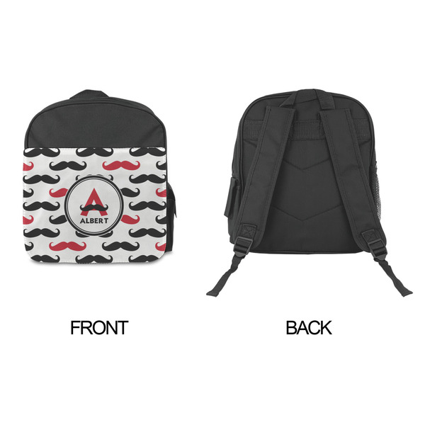 Mustache Print Kid's Backpack - Approval