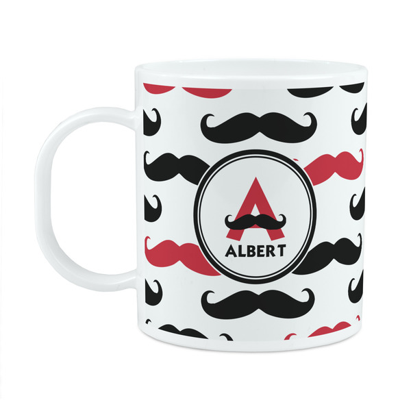 Custom Mustache Print Plastic Kids Mug (Personalized)