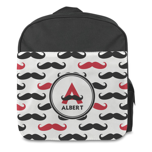 Mustache Print Kids Backpack - Front