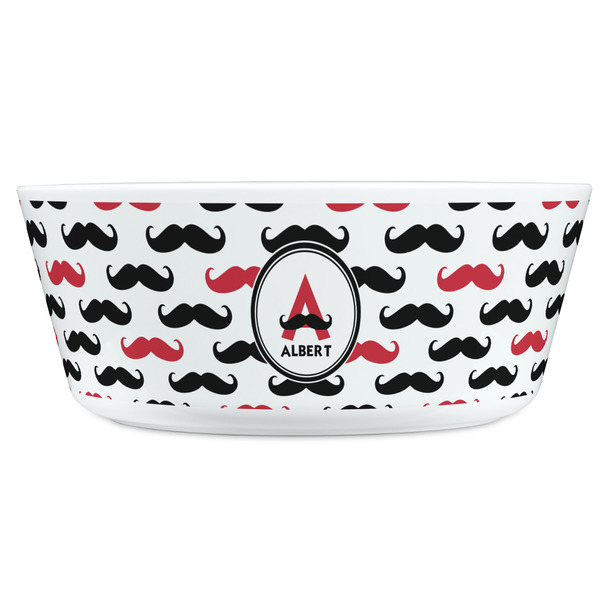 Mustache Print Kids Bowls - FRONT