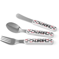Mustache Print Kid's Flatware (Personalized)