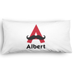 Mustache Print Pillow Case - King - Graphic (Personalized)