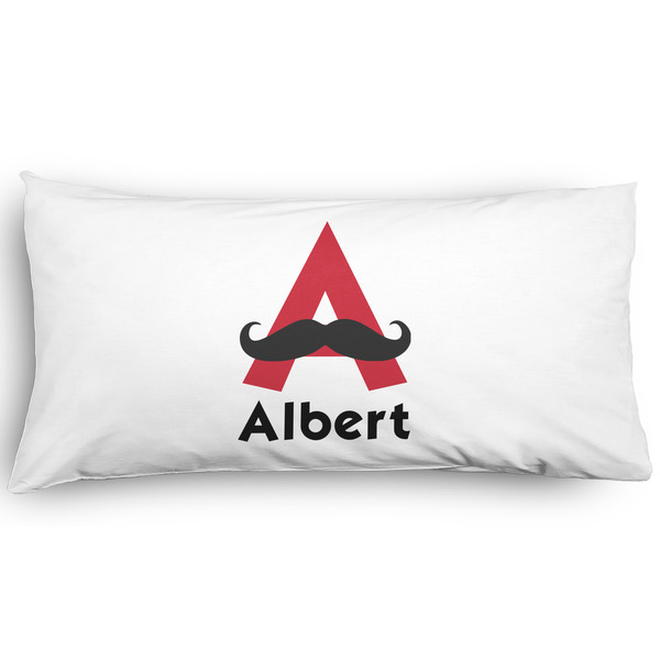 Custom Mustache Print Pillow Case - King - Graphic (Personalized)