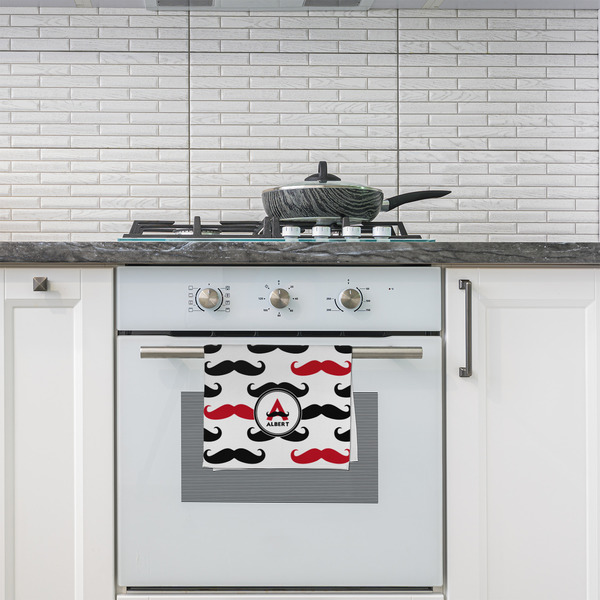Mustache Print Kitchen Towel - Poly Cotton - Lifestyle