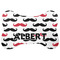 Mustache Print Bone Shaped Dog Food Mat (Large) (Personalized)