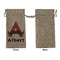 Mustache Print Large Burlap Gift Bags - Front Approval
