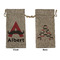 Mustache Print Large Burlap Gift Bag - Front & Back (Personalized)