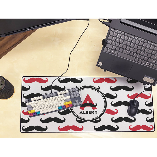 Mustache Print Large Gaming Mats - LIFESTYLE