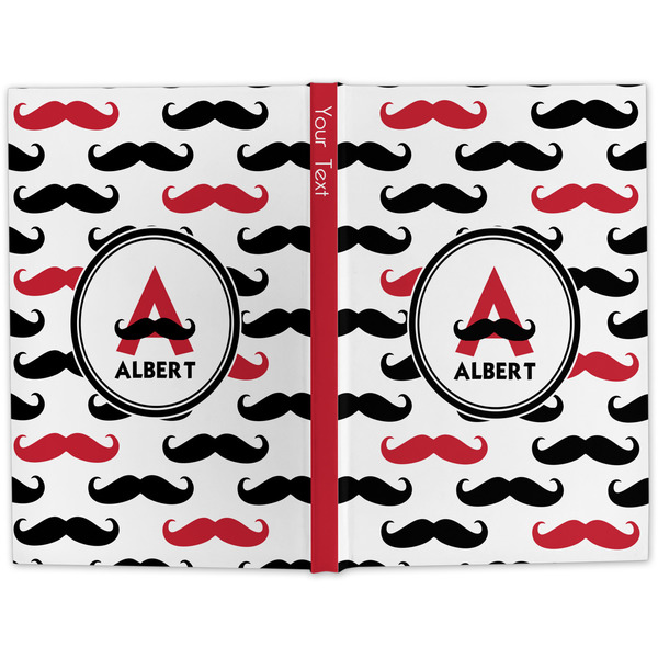 Mustache Print Large Hard Cover Journal - Apvl