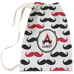 Mustache Print Laundry Bag - Large (Personalized)