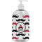 Mustache Print Plastic Soap / Lotion Dispenser (16 oz - Large - White) (Personalized)