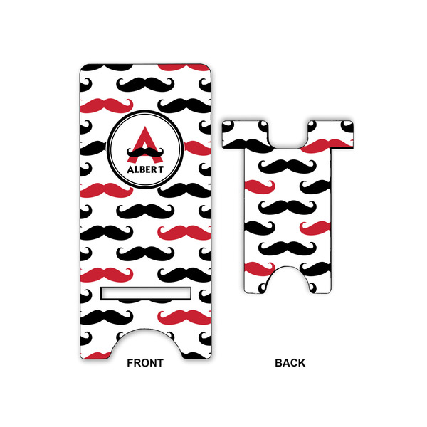 Mustache Print Large Phone Stand - Front & Back