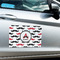 Mustache Print Large Rectangle Car Magnets- In Context
