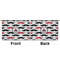 Mustache Print Large Zipper Pouch Approval (Front and Back)