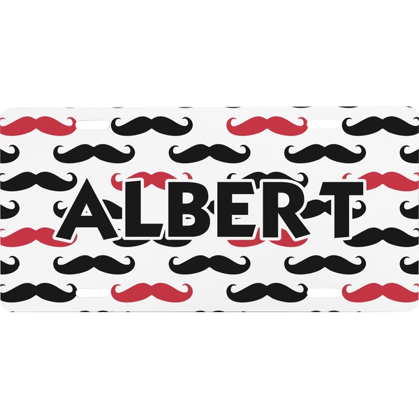 Custom Mustache Print Front License Plate (Personalized)