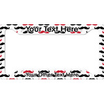 Mustache Print License Plate Frame (Personalized)