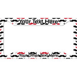 Mustache Print License Plate Frame - Style A (Personalized)