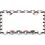 Mustache Print License Plate Frame - Style C (Personalized)