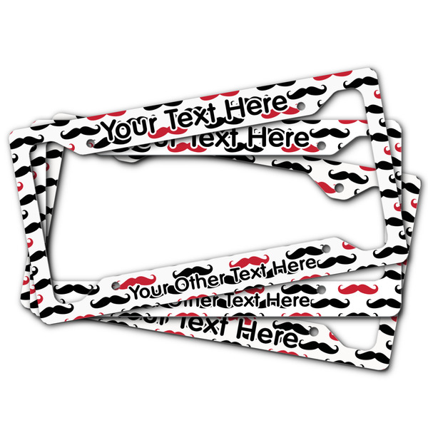 Mustache Print License Plate Frames - (PARENT MAIN)