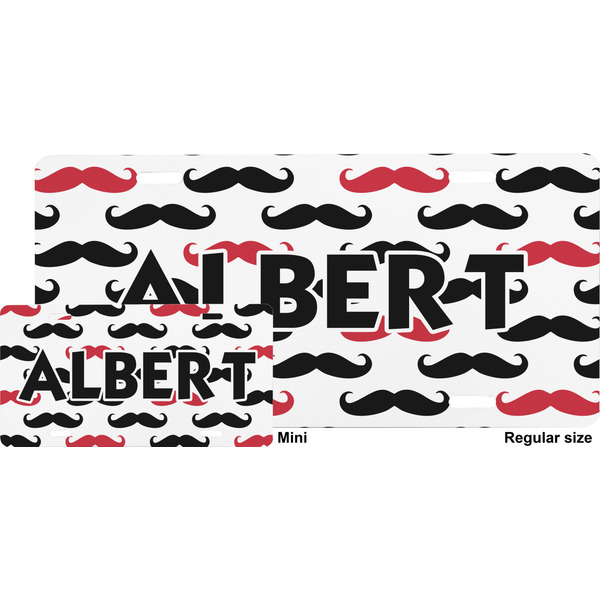 Mustache Print License Plate (Sizes)
