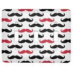 Mustache Print Light Switch Cover (3 Toggle Plate)