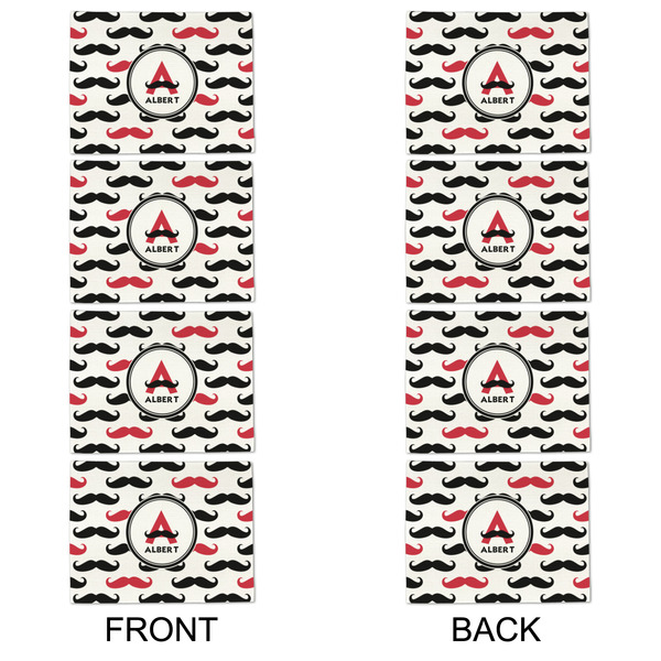 Mustache Print Linen Placemat - APPROVAL Set of 4 (double sided)