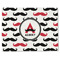 Mustache Print Linen Placemat - Front