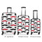 Mustache Print Luggage Bags all sizes - With Handle