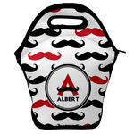 Mustache Print Lunch Bag w/ Name and Initial