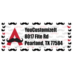 Mustache Print Return Address Labels (Personalized)