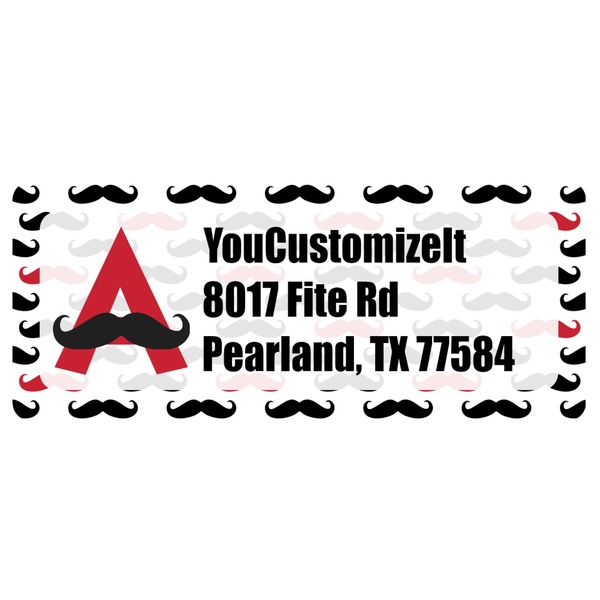 Custom Mustache Print Return Address Labels (Personalized)