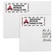 Mustache Print Mailing Labels - Double Stack Close Up