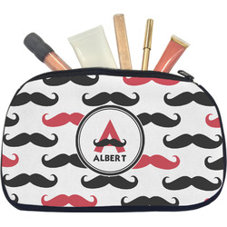 Mustache Print Makeup / Cosmetic Bag - Medium (Personalized)
