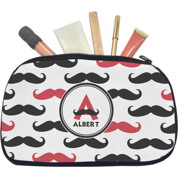 Mustache Print Makeup Bag Medium