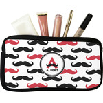 Mustache Print Makeup / Cosmetic Bag - Small (Personalized)