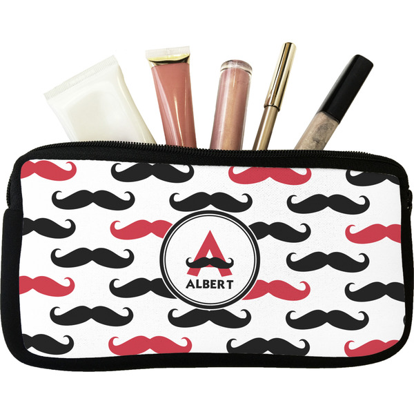 Custom Mustache Print Makeup / Cosmetic Bag (Personalized)