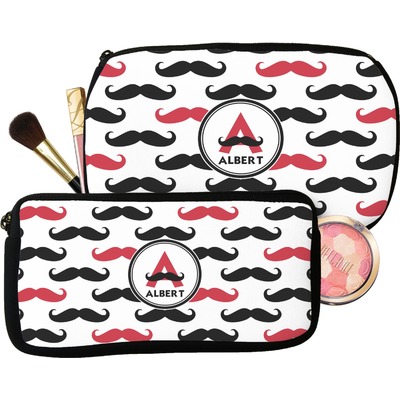 Mustache Print Makeup / Cosmetic Bag (Personalized)