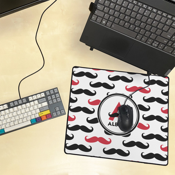 Mustache Print Medium Gaming Mats - LIFESTYLE