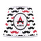 Mustache Print Poly Film Empire Lampshade - Front View