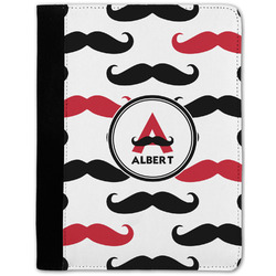 Mustache Print Notebook Padfolio - Medium w/ Name and Initial