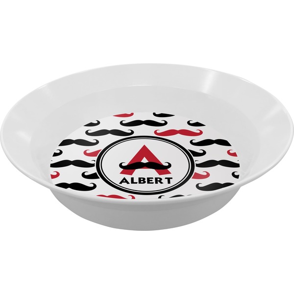 Custom Mustache Print Melamine Bowl (Personalized)
