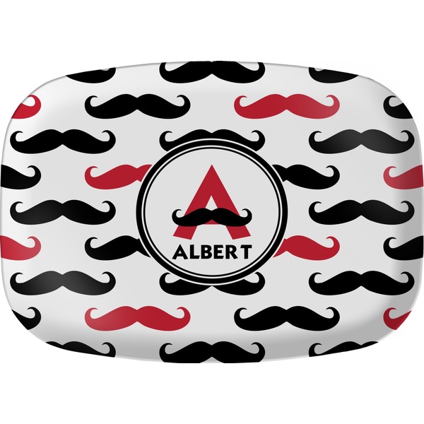 Custom Mustache Print Melamine Platter (Personalized)