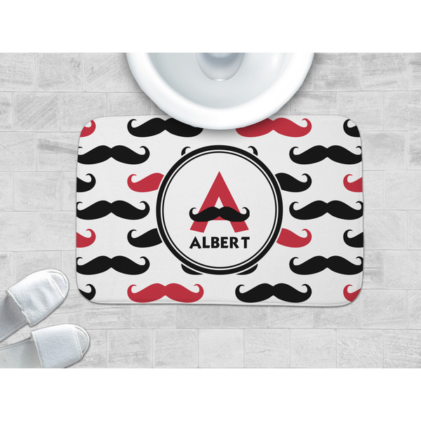 Mustache Print Memory Foam Bath Mat - LIFESTYLE 34x21