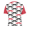 Mustache Print Men's Crew Neck T Shirt Medium - Back