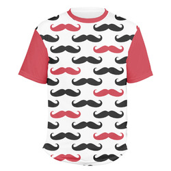 Mustache Print Men's Crew T-Shirt (Personalized)